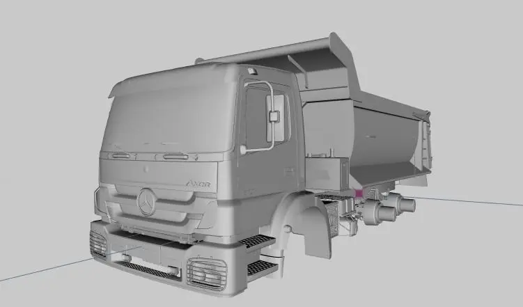 truck mercedes bens 3131 Low-poly 3D model