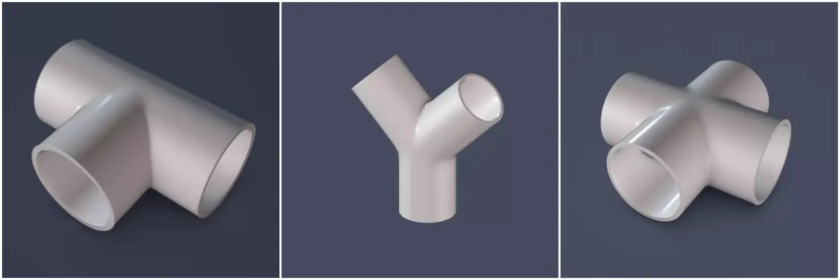 Pipe Connectors - Set of 3 3D Model Pack