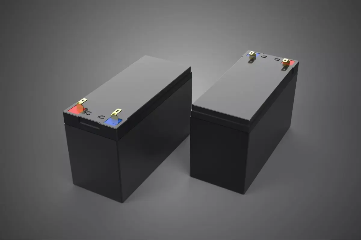 REPLACEMENT MAINTENANCE FREE BATTERY RECHARGEABLE MF 12 VOLT EV 3D model