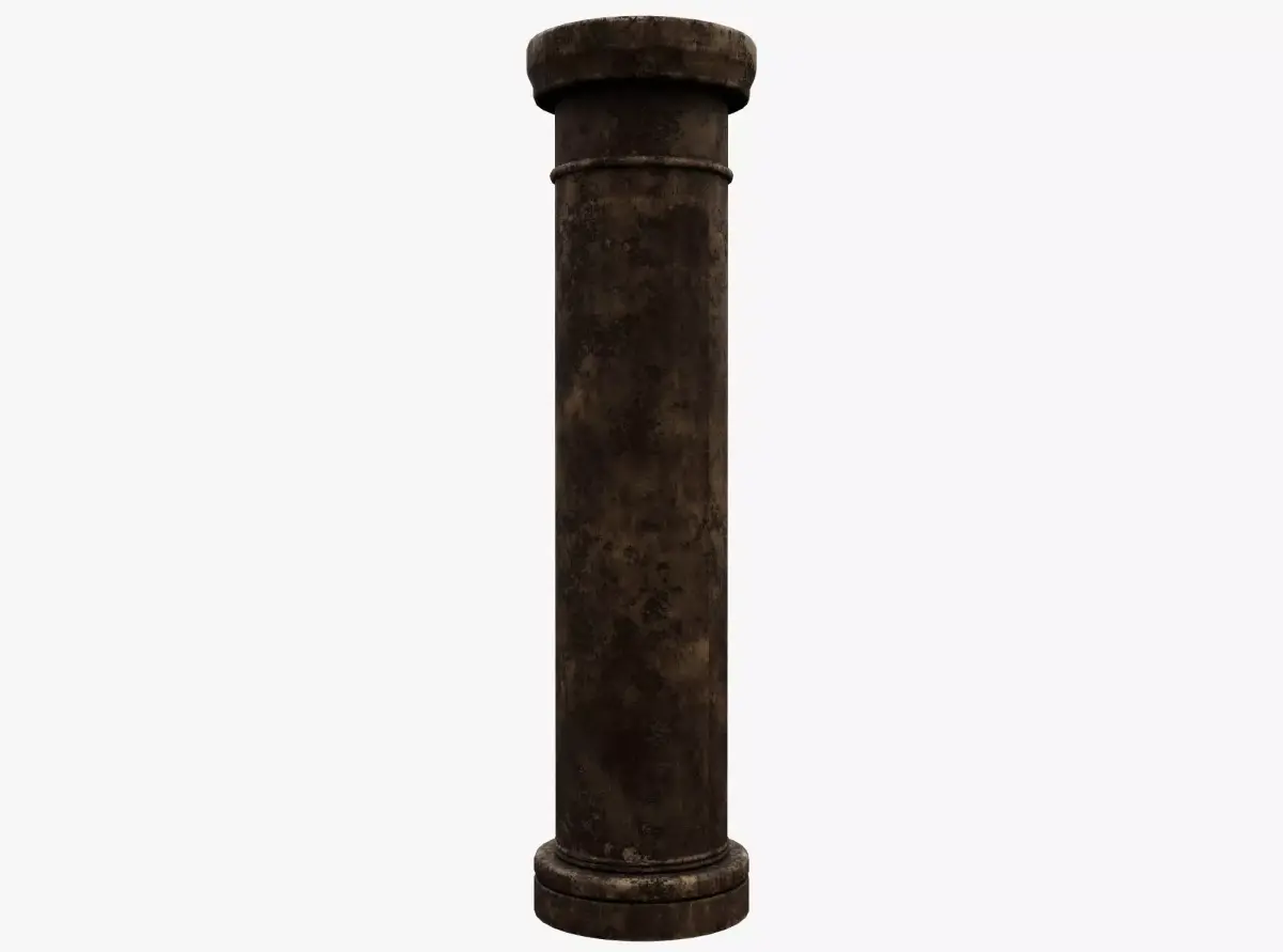 Column wooden Low-poly 3D model purchase