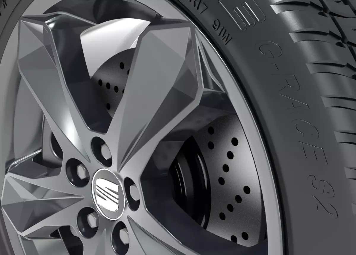 3D Seat VW rim wheel 7x17 BBS design 4815 with tyre brakes 3D model