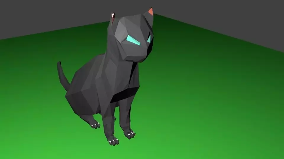 LowPoly Cat Low-poly 3D model