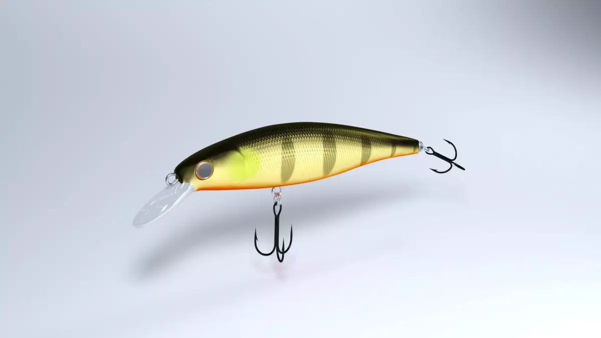 Crankbait fishing lure 3D model