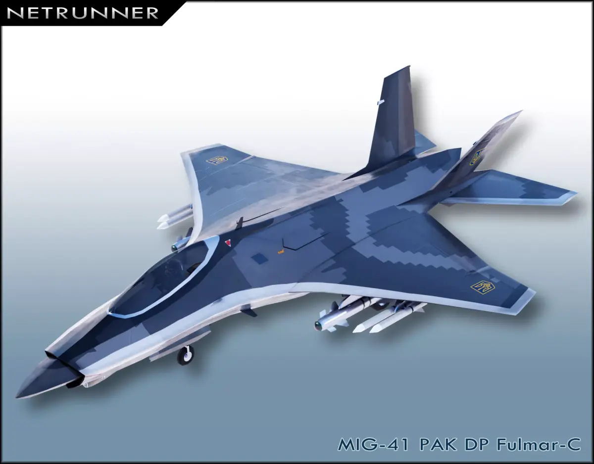 MIG-41 PAK DP concept fighter Low-poly 3D model