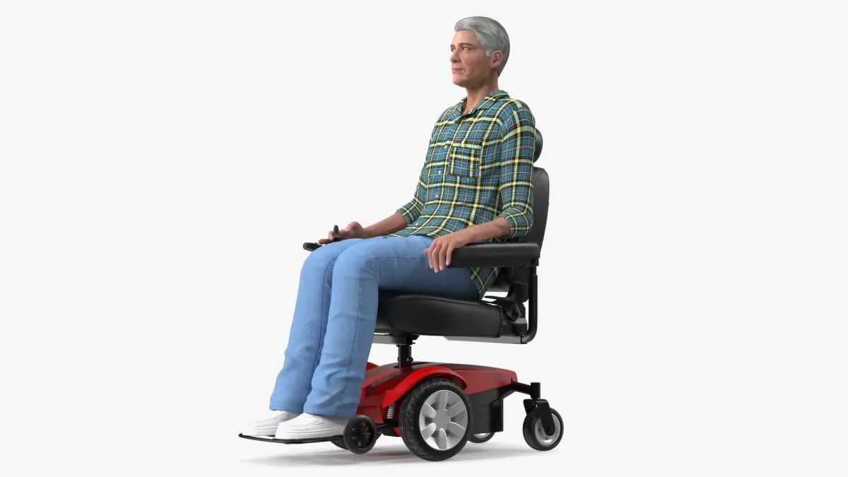  Elderly Man with Jazzy Select Wheelchair  purchase
