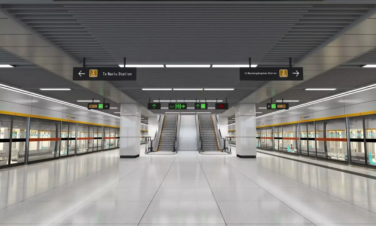 City Subway Low-poly 3D model