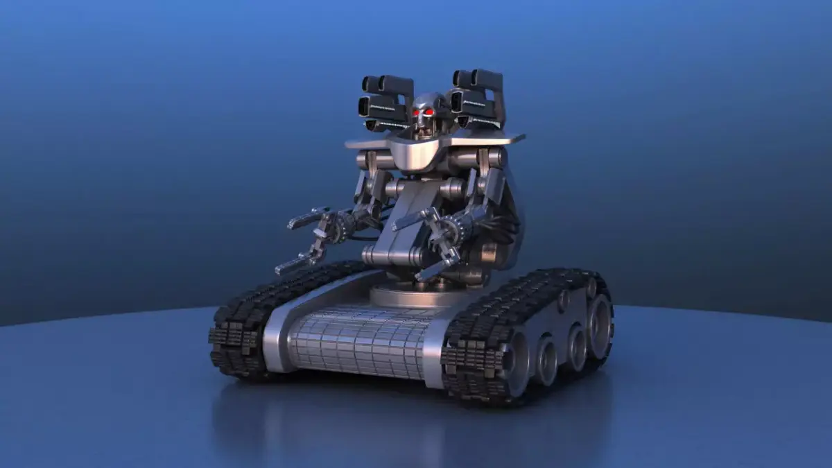 Track Drive Battle Robot 3D model