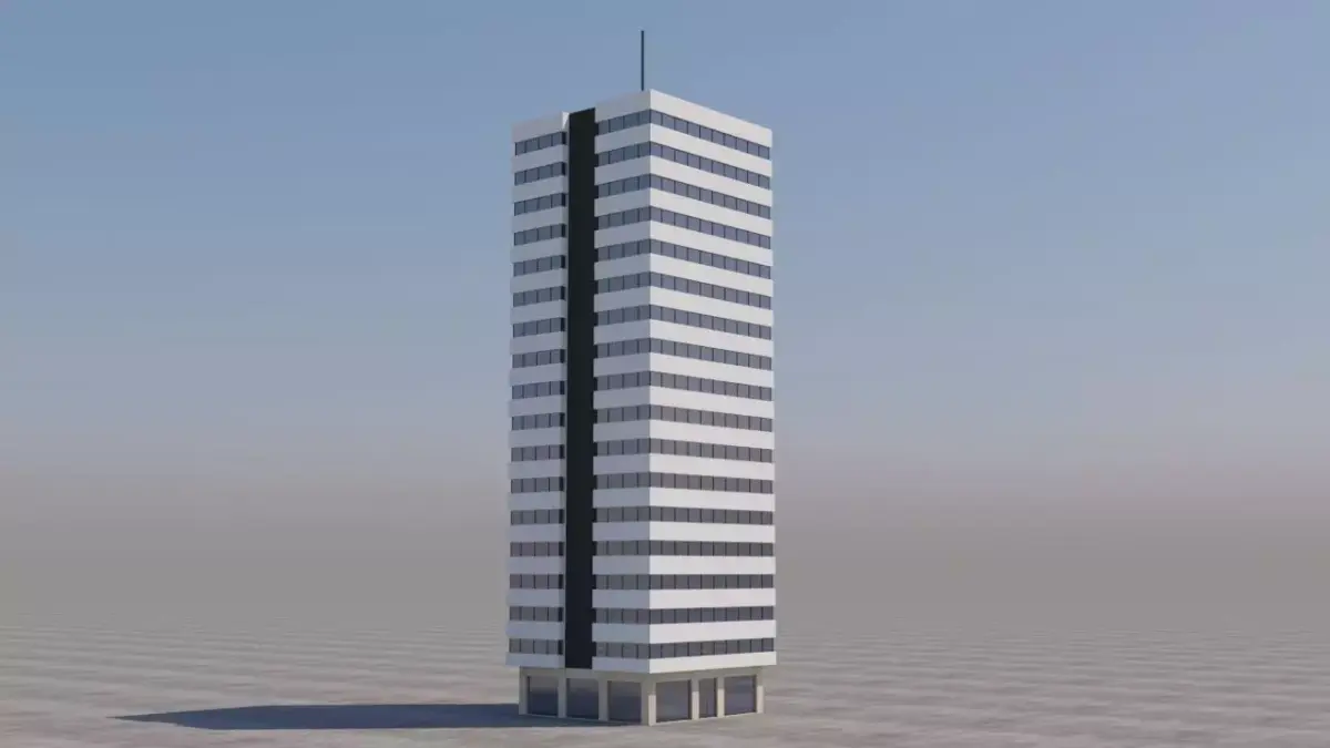 Modern Building Exterior Skyscraper 5 3D model