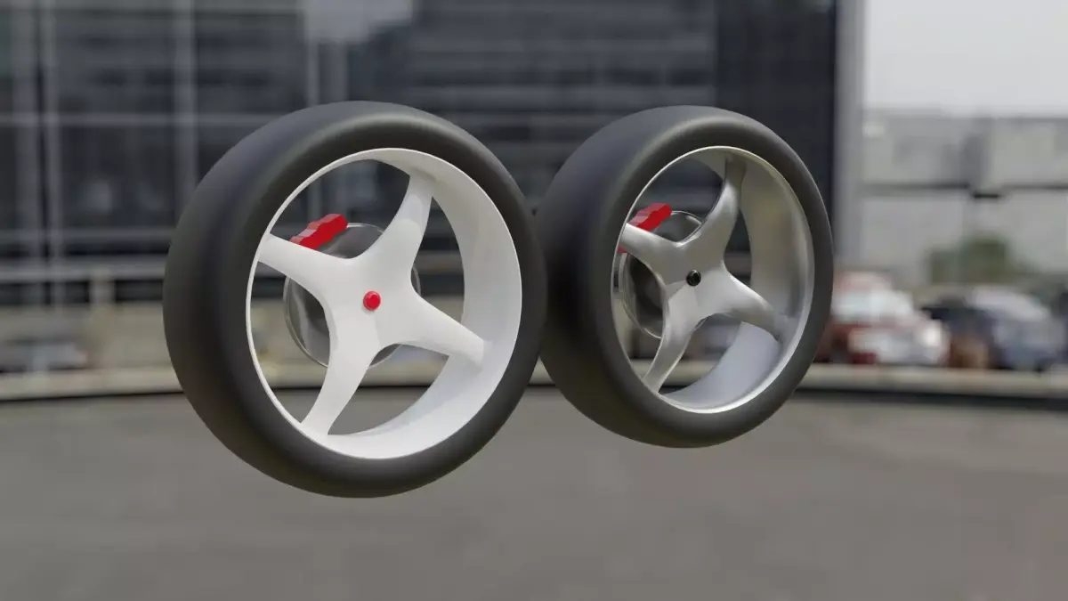 Low  poly Wheels 3D model Free low-poly 3D model