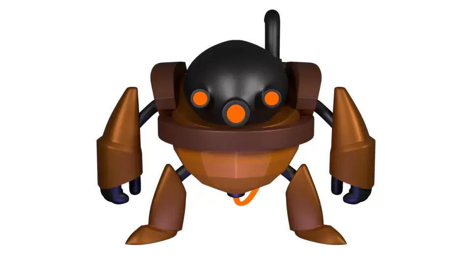 Mecha Simian Low-poly 3D model