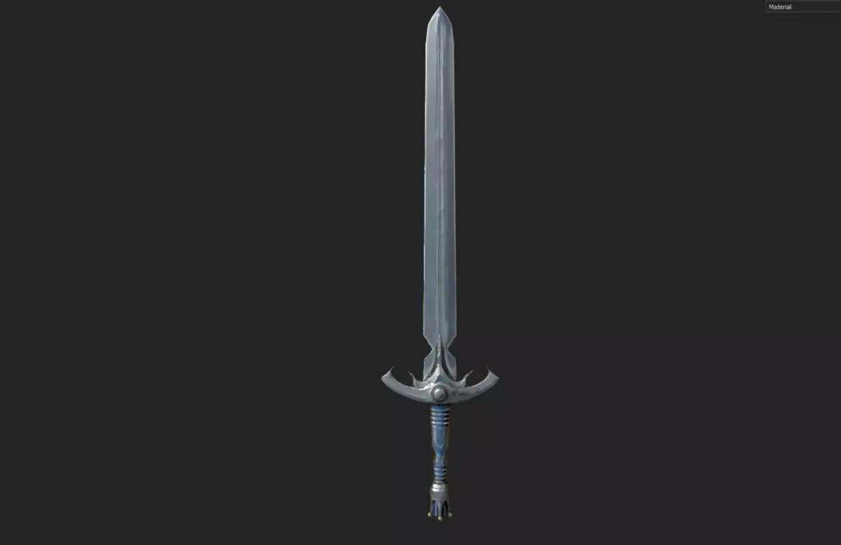 Knight swords Low-poly 3D model