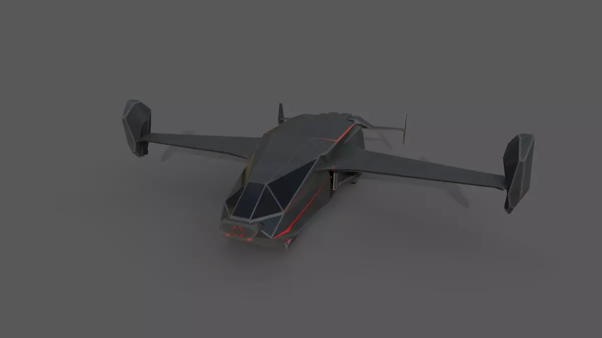 Aircraft inspired from valorant Low-poly 3D model