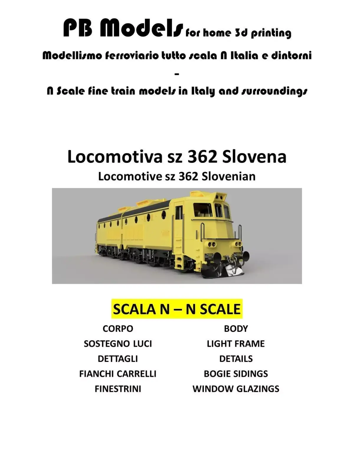 sz 362 Slovenian locomotive 3D print model
