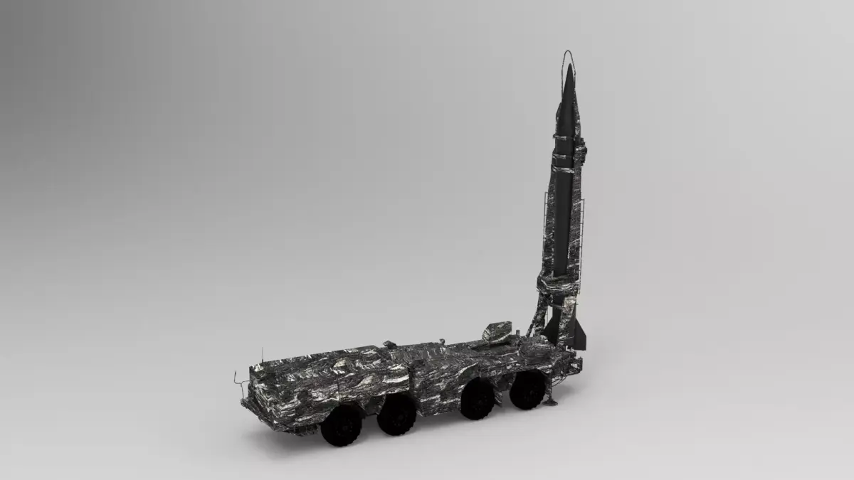 Surface-to-surface tactical missile system 9K72 Elbrus 3D model