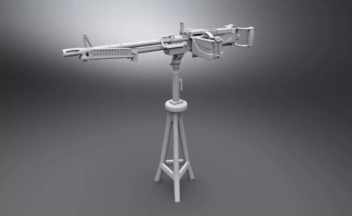 M60 LMG scale model 3D print model