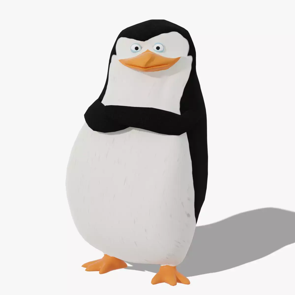Skipper from Penguins of Madagascar Low-poly 3D model