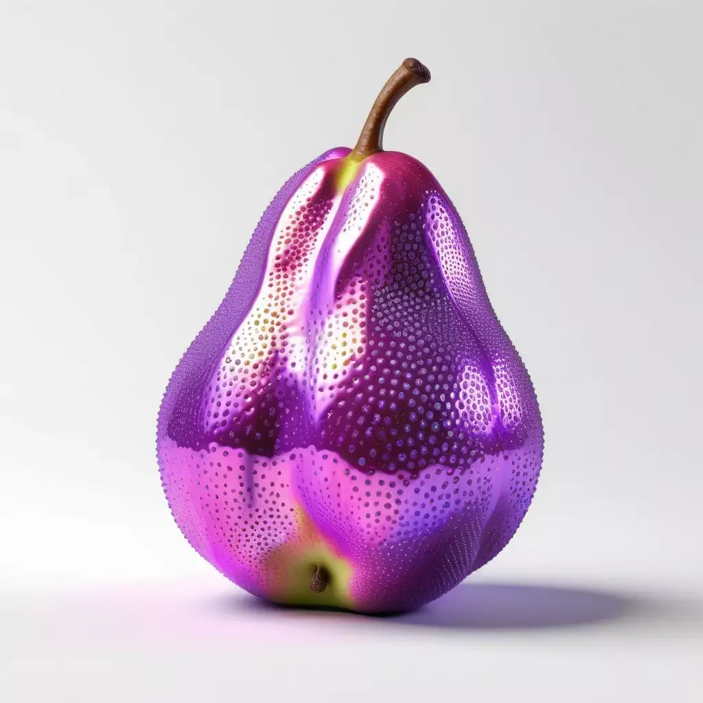 Iridescent Stylized Pear 3D Model 3D model
