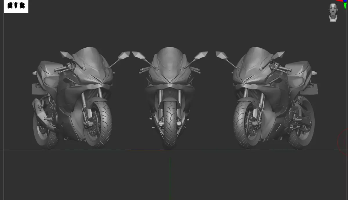 Kawasaki Ninja 400R 3D print model