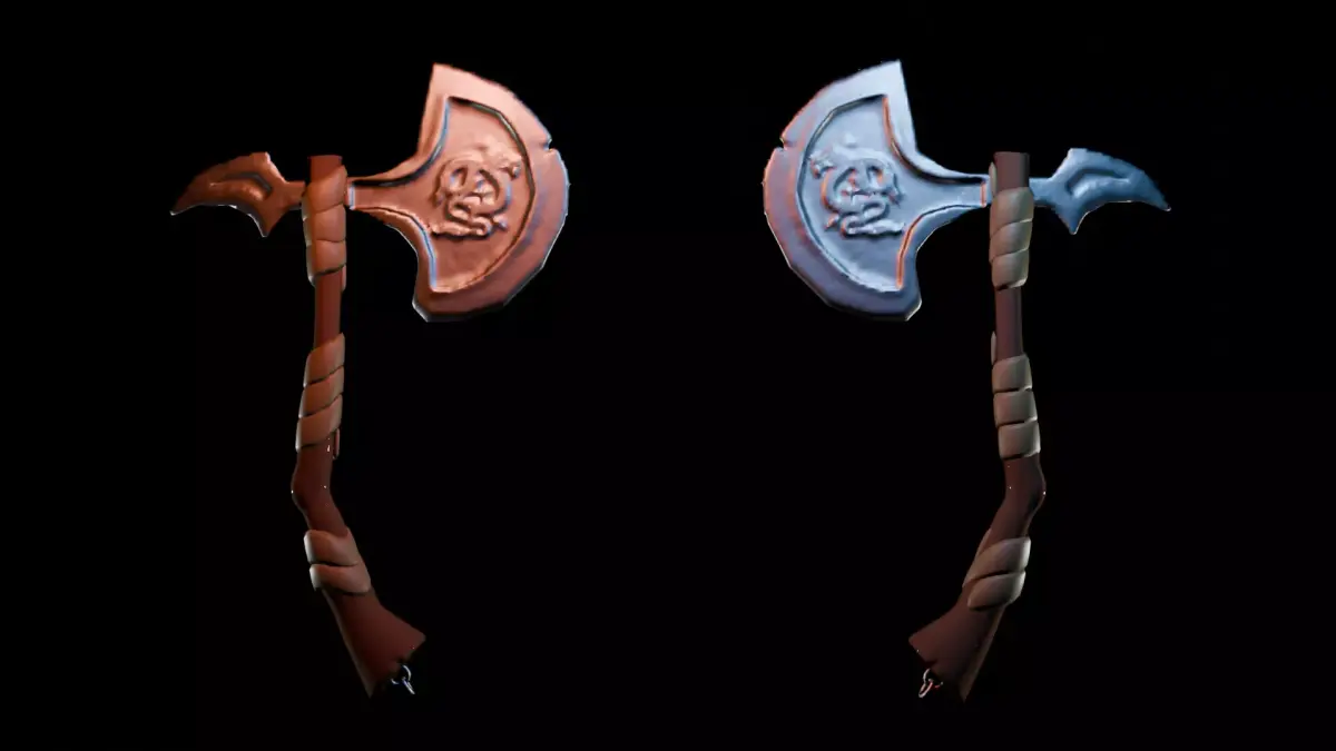 DRAGON AXE Low-poly 3D model
