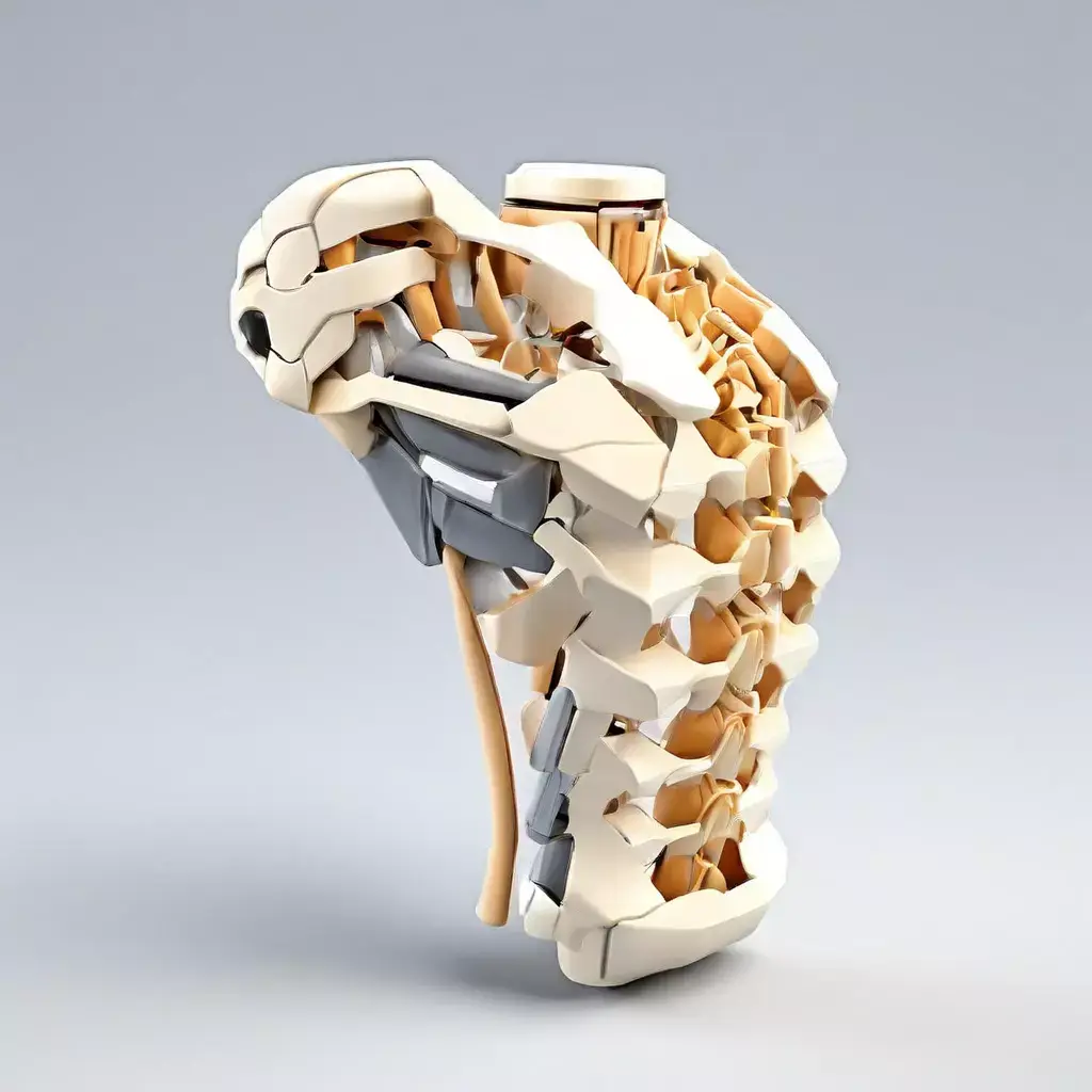 SciFi Robotic Torso and Neck Low-poly 3D model