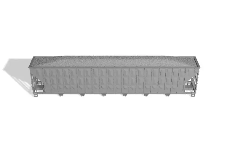 HO Greenville 100-Ton 7526 Cubic Foot Woodchip Hopper Load 3D print model