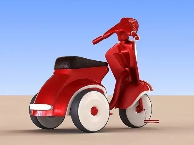 Kid Red Bicycle  3D model