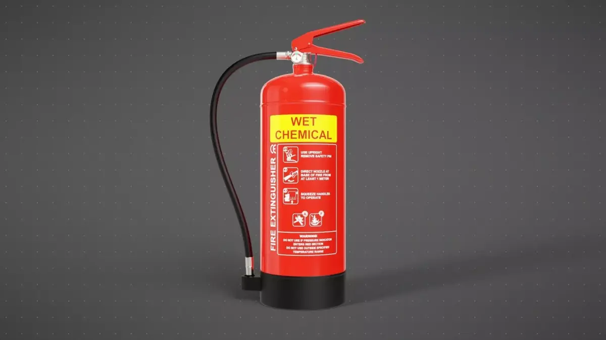 Wet Chemical Fire Extinguisher 3D model buy