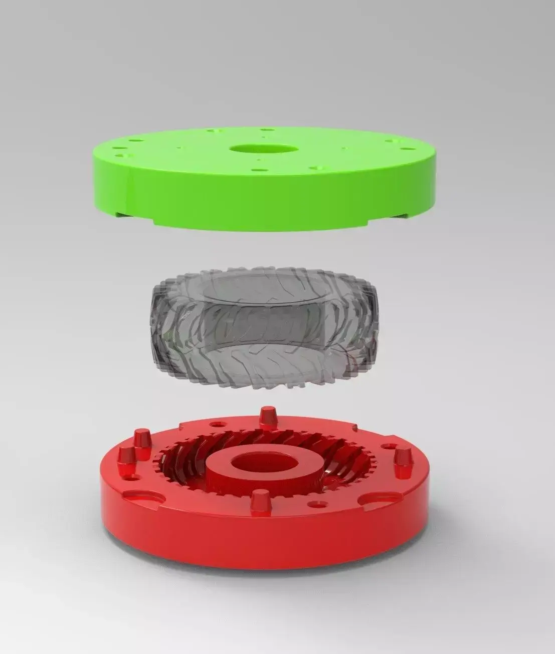 Mold for diecast Nokian Tractor King tire Scale 1 to 25 3D print model