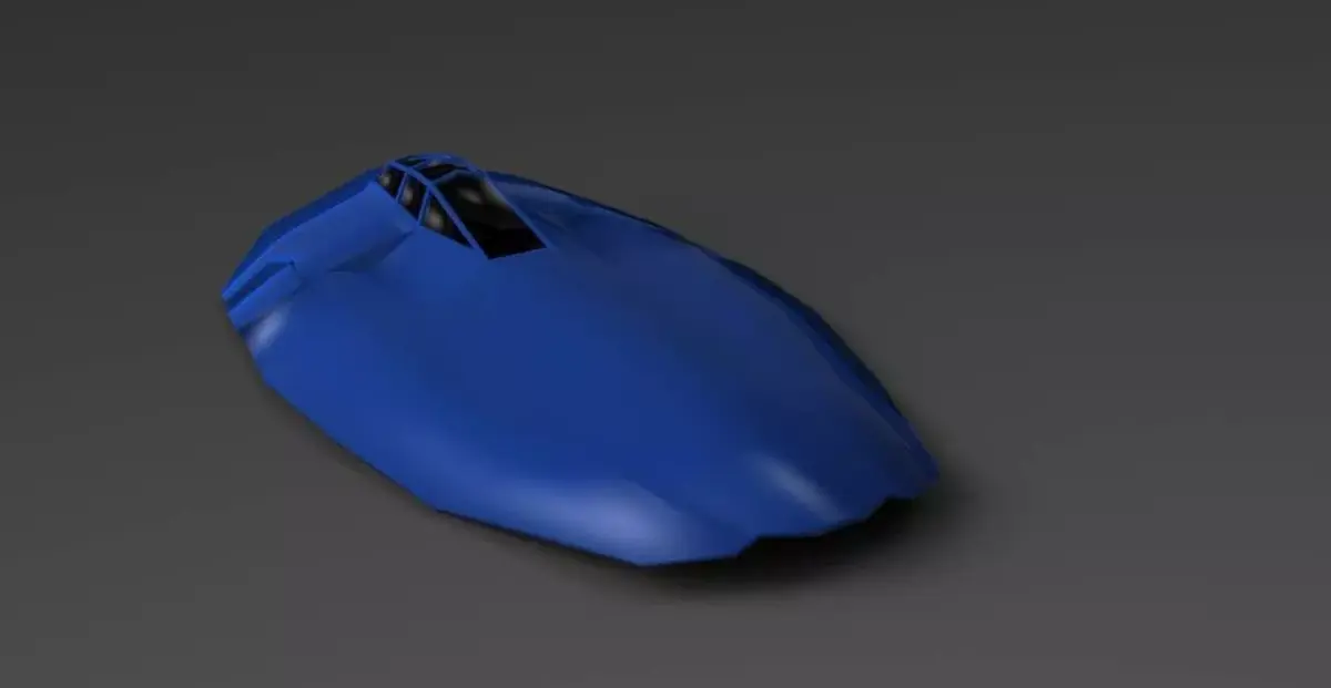 Skimmer space fighter 3D print model
