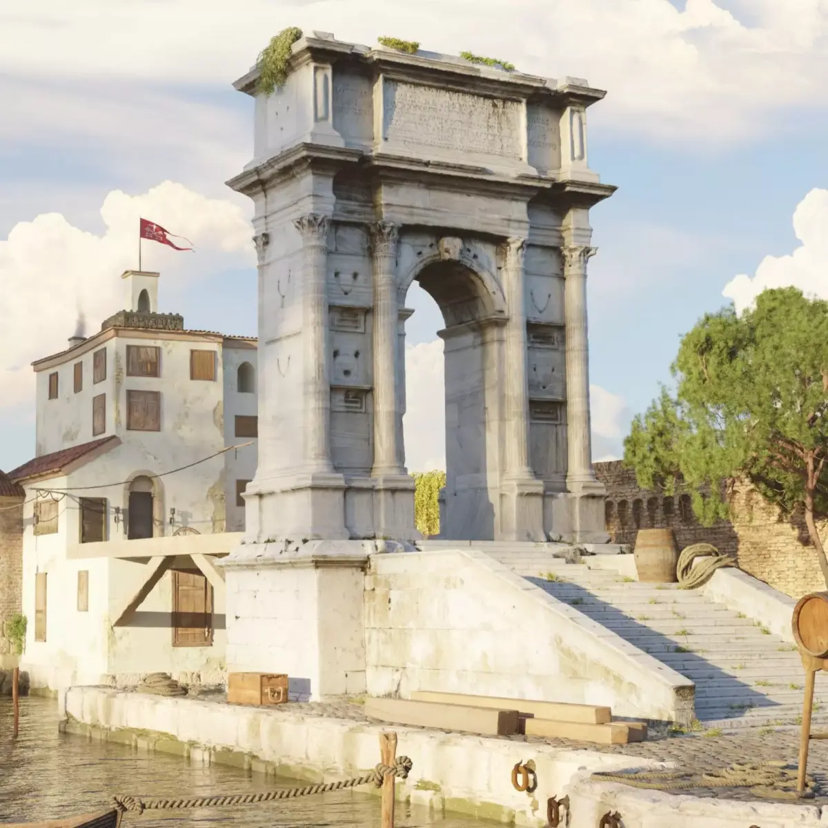 Roman Triumphal Arch - Photoscan 3D model