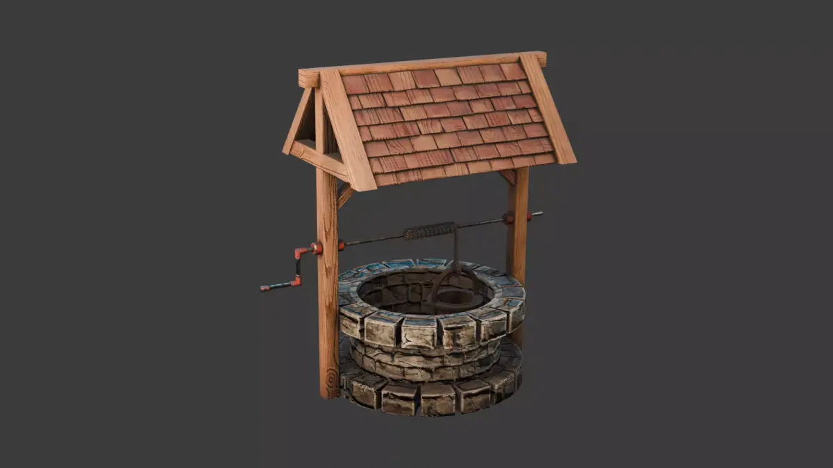 Historic Masonry - Medieval Wells Collection Low-poly 3D model