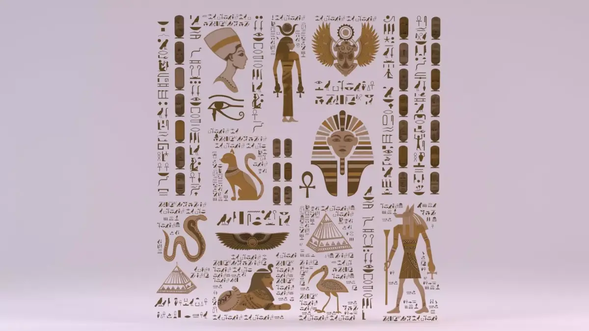 Egyptian Symbols - 044 Low-poly 3D model