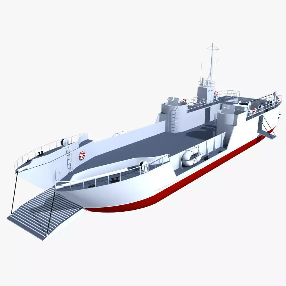 LCT Tank Landing Ship 3D model