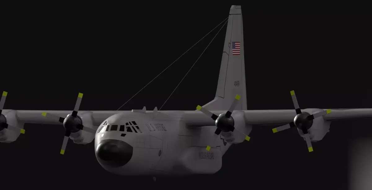 C 130 transport aircraft - full color mug 3D model