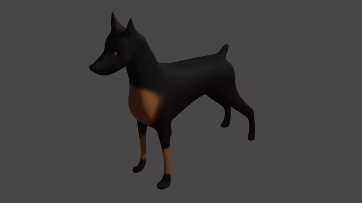 Doberman Dog 3D model purchase