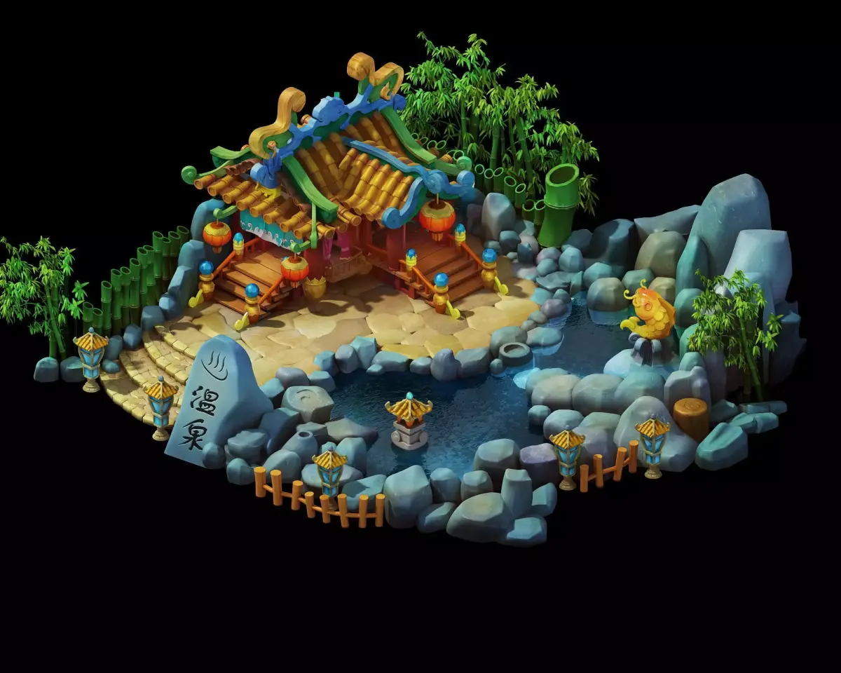 Park rockery 3D model