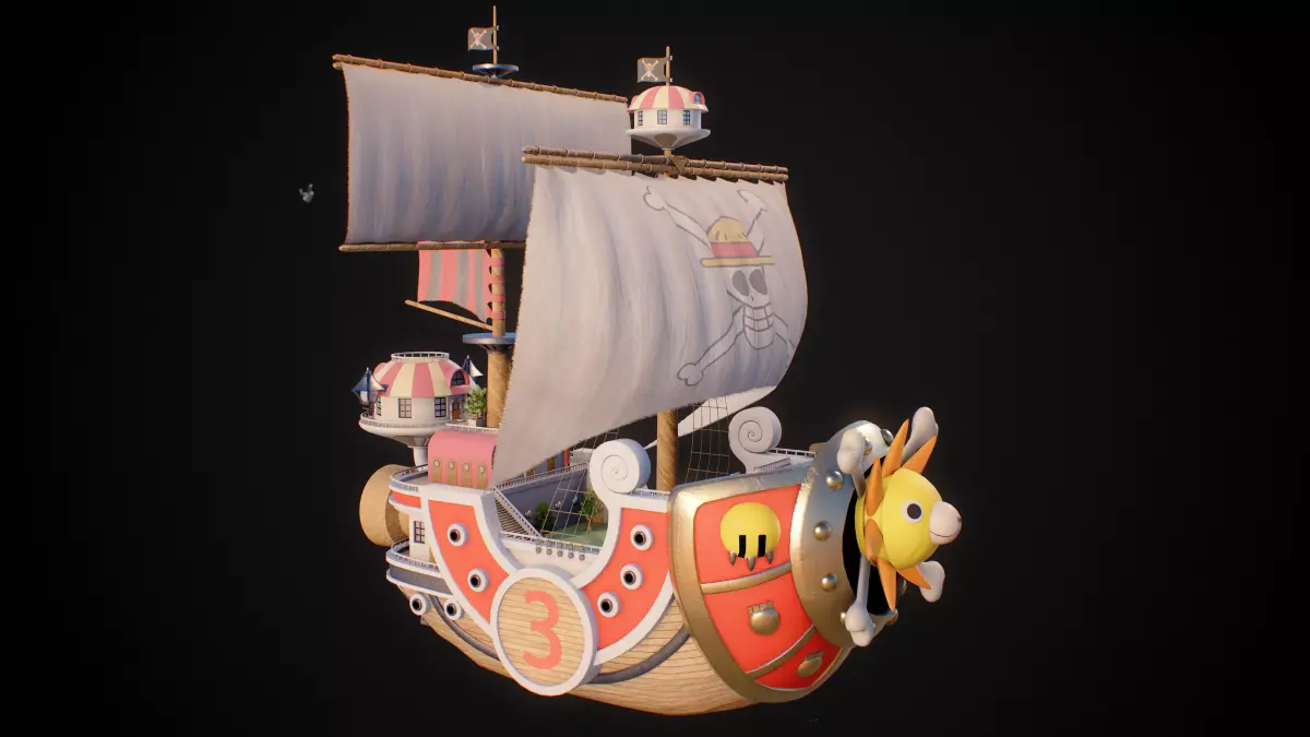 Thousand Sunny from One Piece Low-poly 3D model