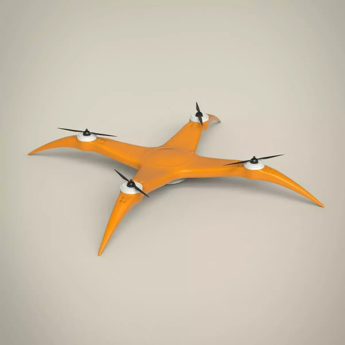 Drone orange flying 3D model