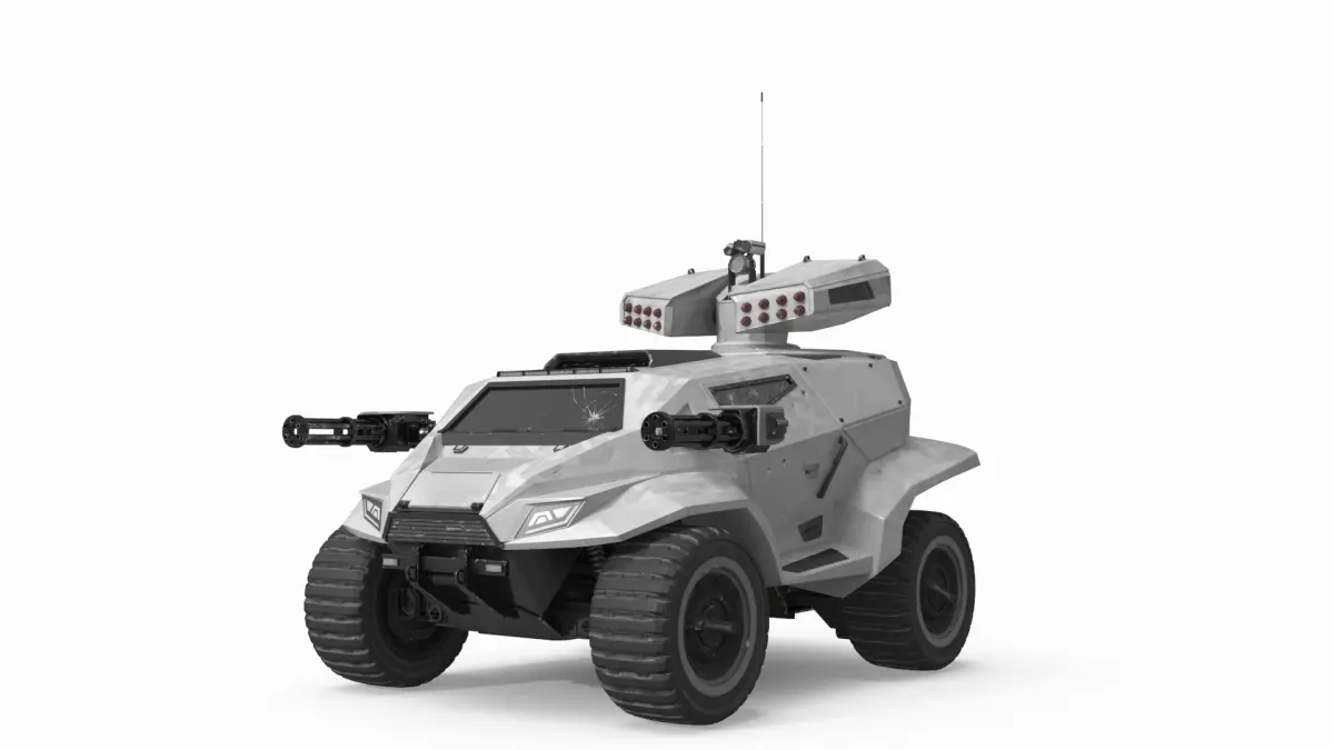 Old Fantastic War Vehicle Winter Color 3D model