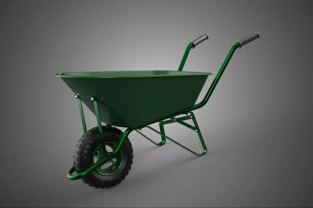 MILITARY TRANSPORT GREEN HAULER CARRIER WHEELBARROW CART TROLLEY 3D model