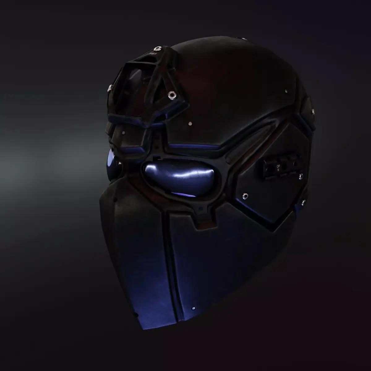 Devtac Ronin Ballistic Mask TACTICAL Low-poly 3D model