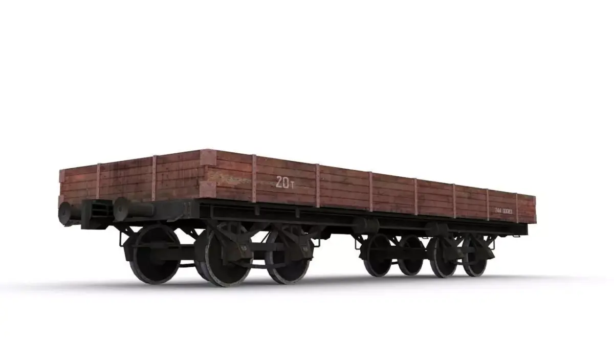 railway carriage Low-poly 3D model purchase