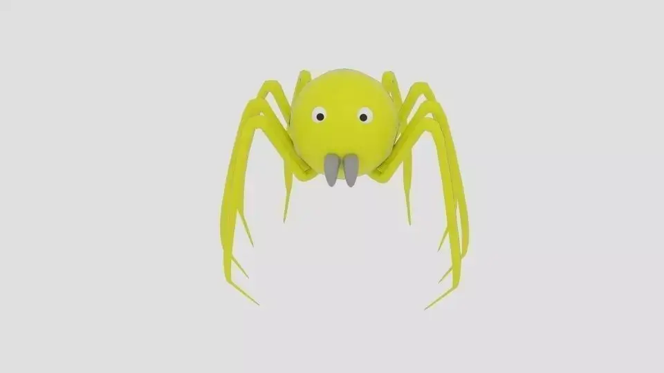 Sphere Spider Low-poly 3D model