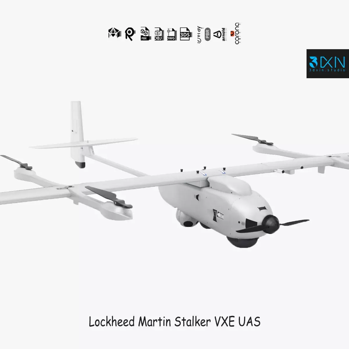 Lockheed Martin Stalker VXE UAS 3D model