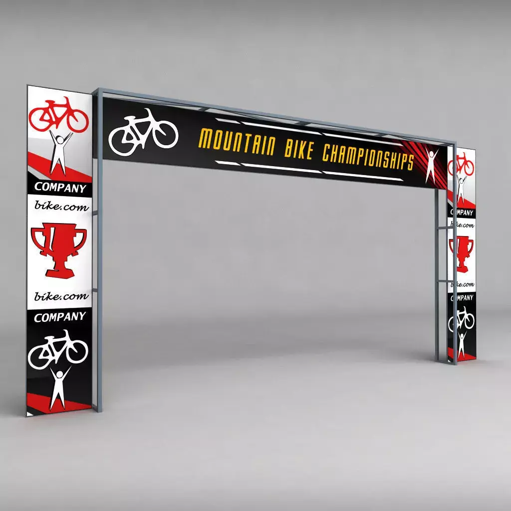 Road Scaffolding Commercial Banner low poly Low-poly 3D model