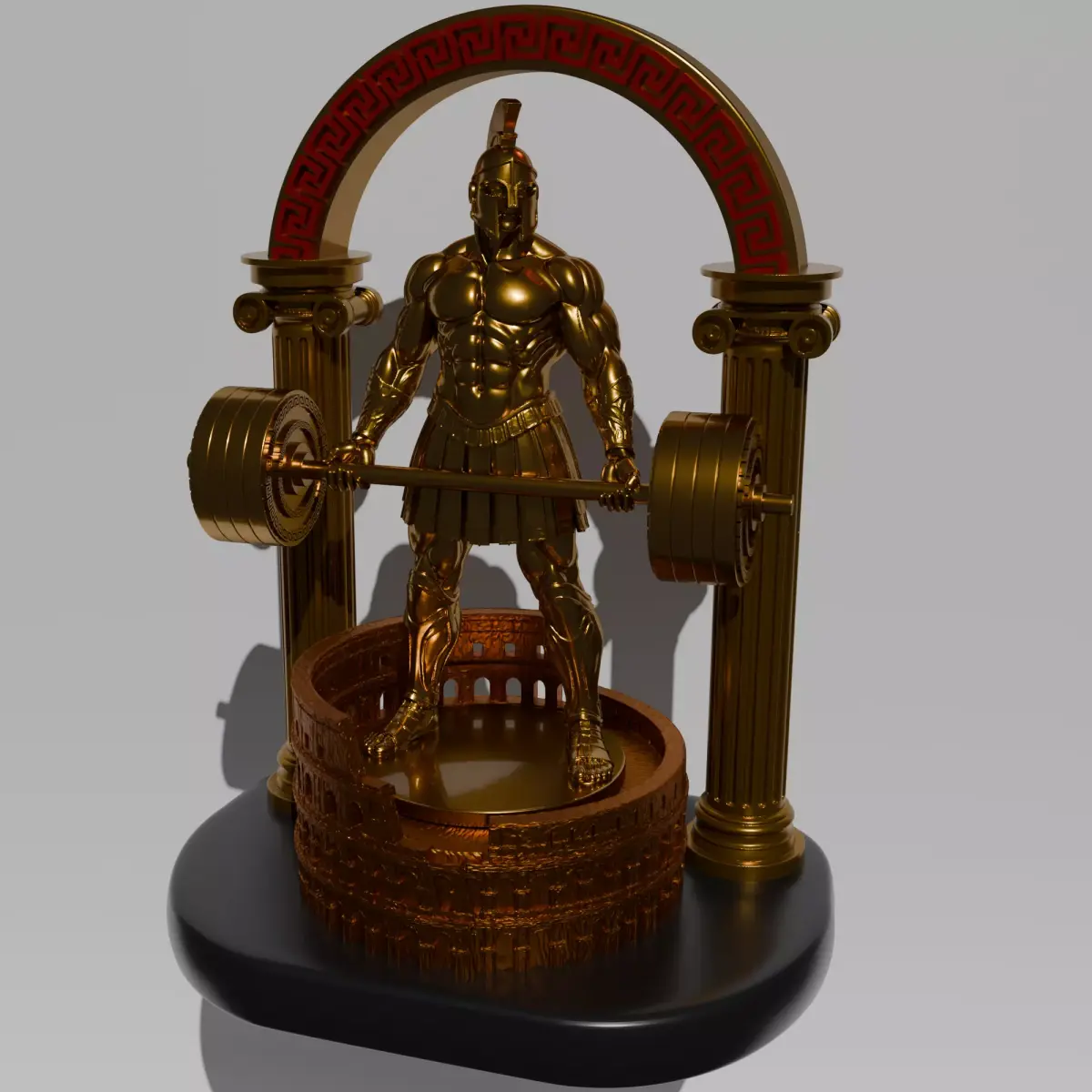 Roman gladiator crossfit trophy 3d printable stl 3D print model