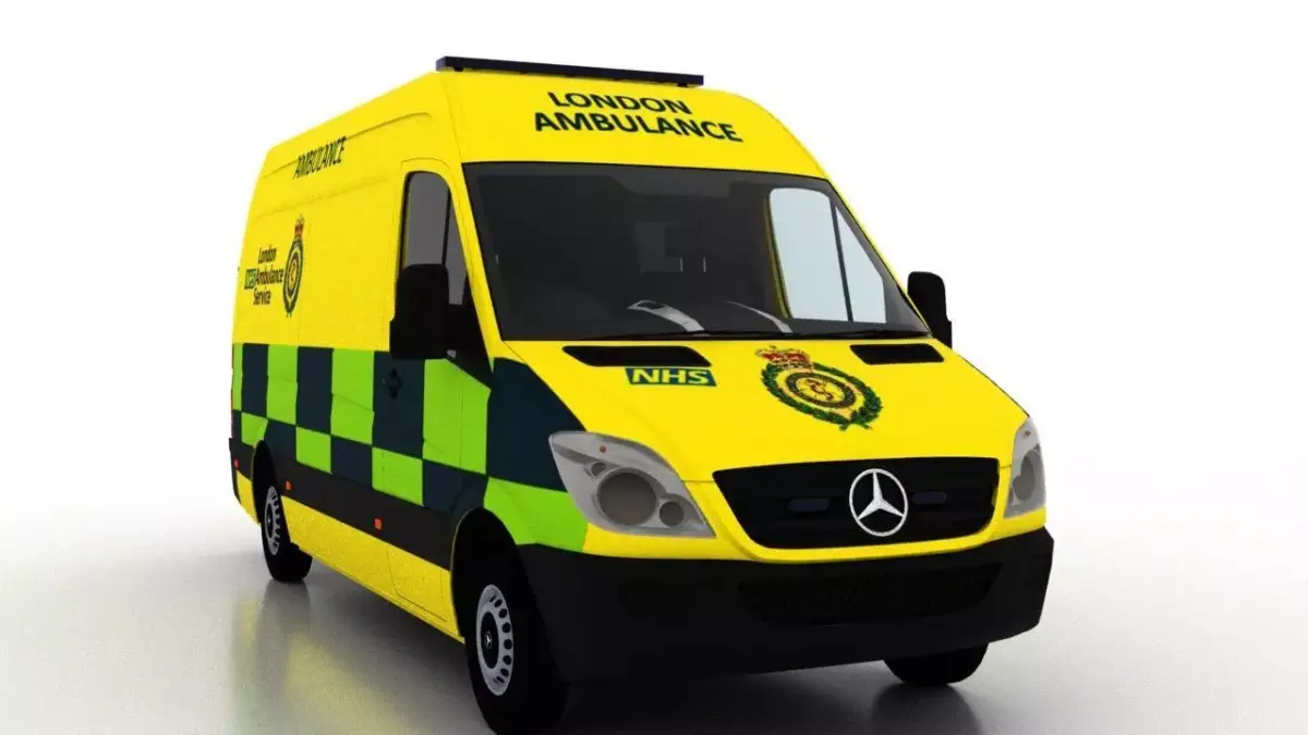 Mercedes Benz Sprinter L2H2 2009 England Ambulance UK 3D model