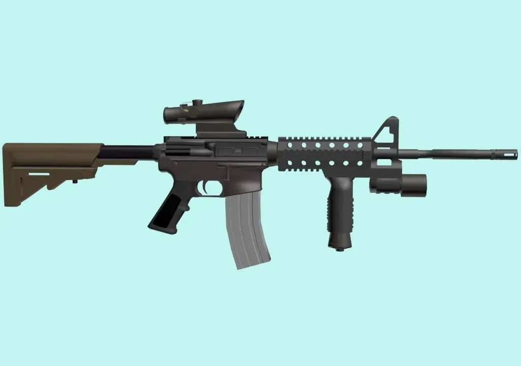Arma M4 Free low-poly 3D model