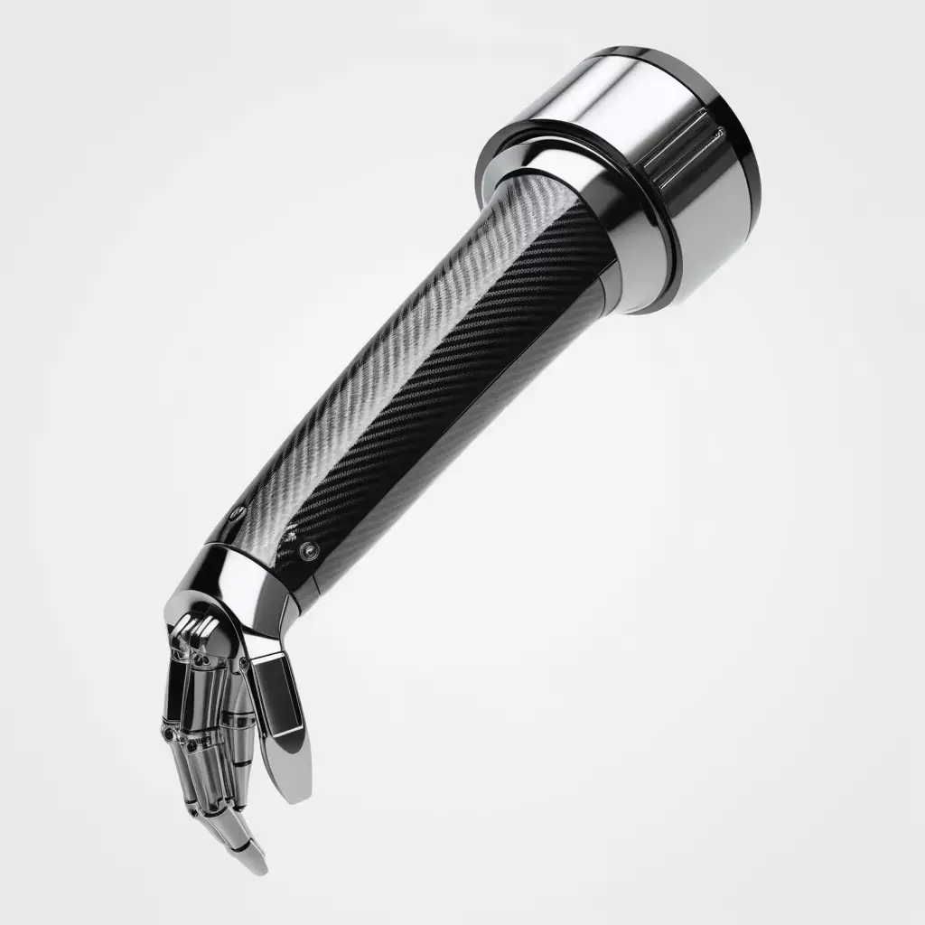 Futuristic Robotic Carbon Fiber Arm 3D model
