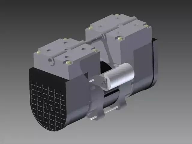 Vacuum pump double piston 3D model